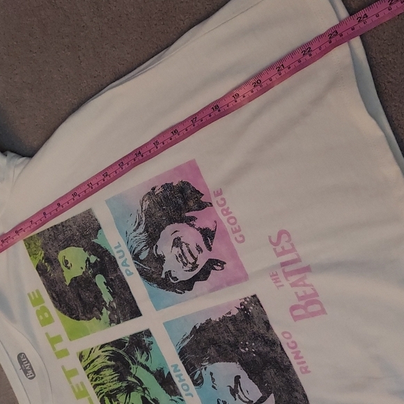 🌴FINAL SALE Beatles Let it Be Tee Cream Medium - Picture 6 of 8